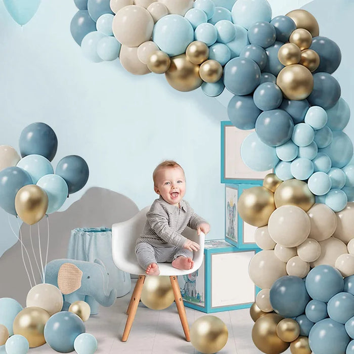 Kit de arco de guirnalda de globos para decoración de bodas y fiestas de cumpleaños para niños y adultos, bolas de látex para baby shower y revelación de género