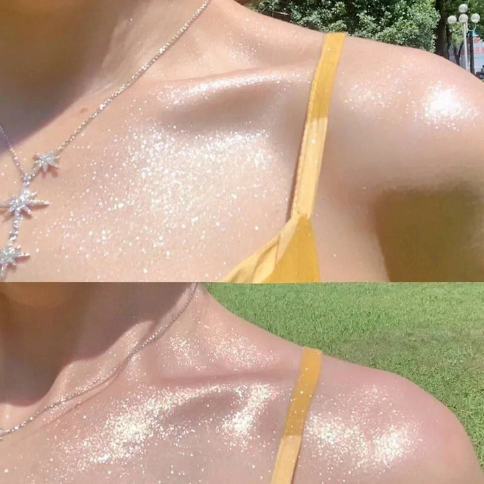 Glittrande 6-färgs Highlighter Spray – Vattentålig Makeup för Ansikte och Kropp