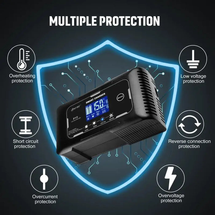 HTRC P20/P15/P10 12 V-24 V chargeur de batterie de voiture LCD réparation automatique d'impulsion charge pour Lifepo4 AGM chargeur de batterie au Lithium au plomb