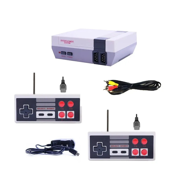 Mini console de jeu vidéo de divertissement familial portable avec sortie AV rétro avec 620 jeux classiques intégrés et double console de jeu