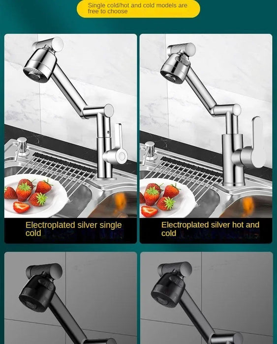 Brazo mecánico universal para grifo de ducha - Grifo de cocina y baño resistente al agua para agua fría y caliente