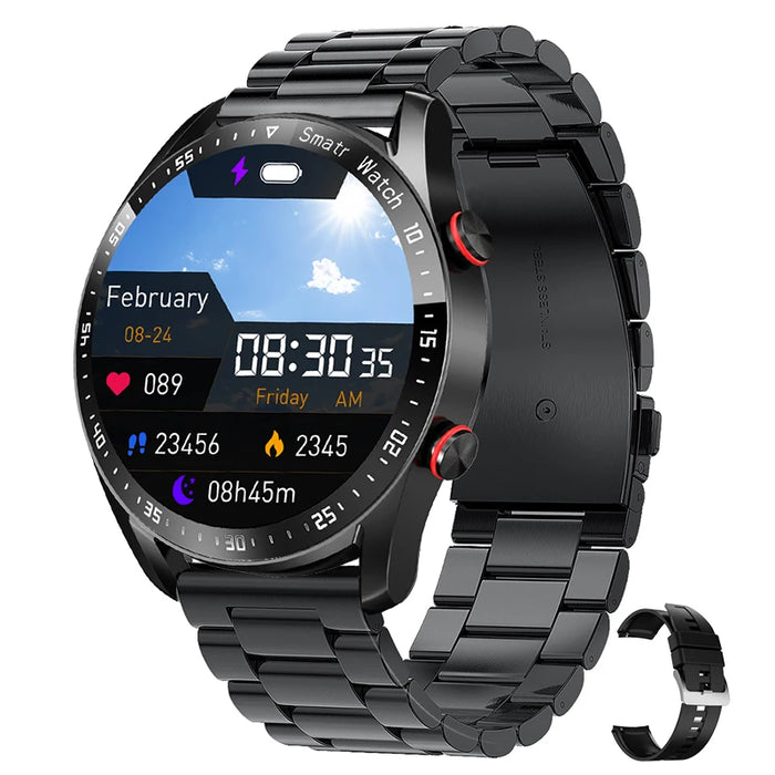 Nuevo reloj inteligente ECG+PPG 2023 con Bluetooth, llamadas y reproductor de música para hombres - Reloj inteligente de lujo resistente al agua para Android e iOS