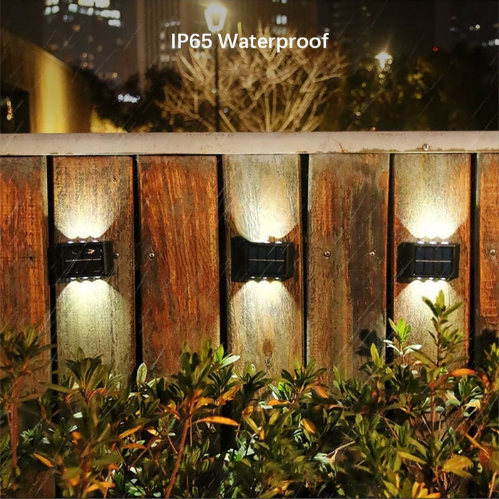 Lámparas de pared para exteriores de 6 LED con energía solar: soluciones de iluminación impermeables para jardines y balcones