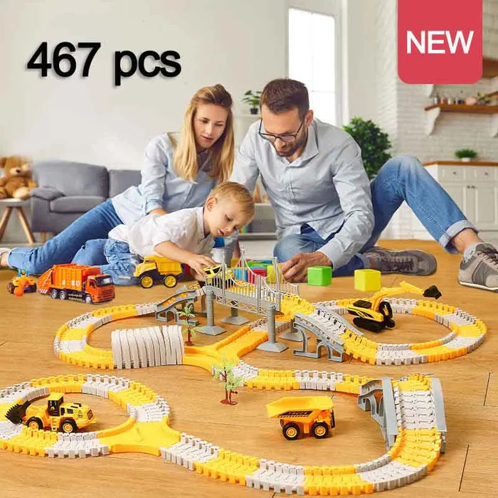 Juego creativo de trenes y vagones eléctricos para niños: construcción de vagones y vías para aprender a jugar, gran regalo de cumpleaños