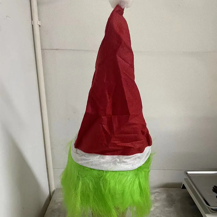 Masque de monstre aux cheveux verts pour mascarade de Noël – Coiffe Grinch pour un cosplay amusant et des soirées de fête