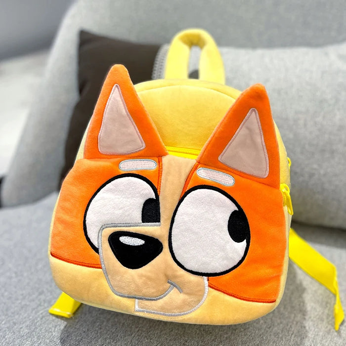 Bluey famille Cosplay préscolaire dessin animé sac d'école bleu chien sac à dos Kawaii Bluey Orange chien enfants sac à dos jouer