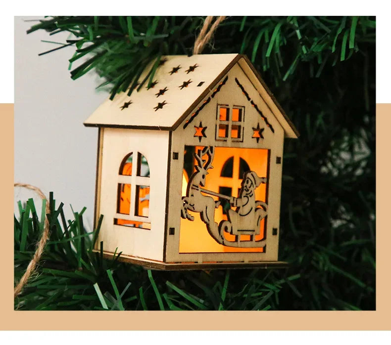 Ornements en bois pour le sapin de Noël – Planches en bois pré-percées pour décorations DIY et cadeaux pour enfants