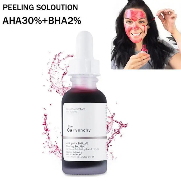 Fruchtsäure AHA 30 % + BHA 2 % Peeling-Lösung Gesichtsserum mit Salicylsäure – Feuchtigkeitsspendende Gesichtspflege 30 ml