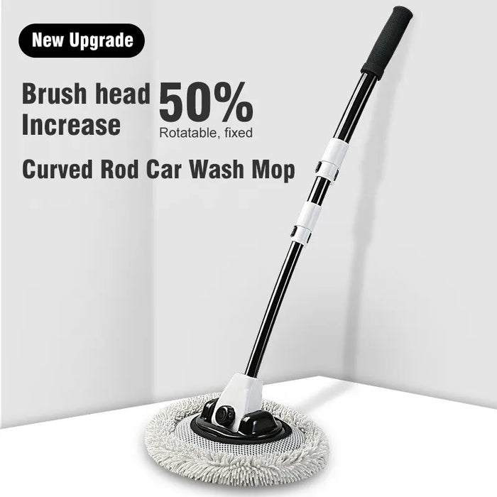 Kit brosse de nettoyage de voiture Mop - Brosse en microfibre avec manche télescopique pour un lavage de voiture efficace