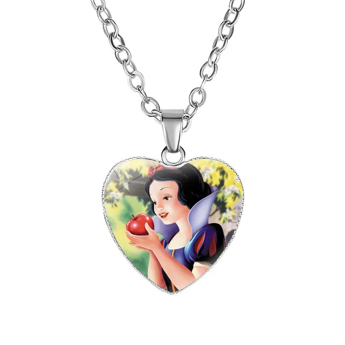 Disney Frost Moana trenzado Aladdin collar corazón encanto princesa accesorios niños regalos