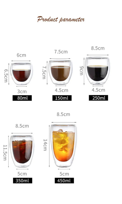 Verres isothermes double face – Tasses à café et chopes à bière élégantes en 5 tailles