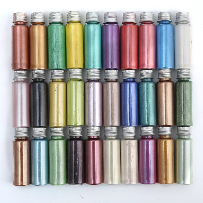 Vibrant Mica Powder Pigments for Nail Art, Glitter Crafts, Soap Making, Epoxy Resin, Eyeshadow, Lipstick, and Car Paint