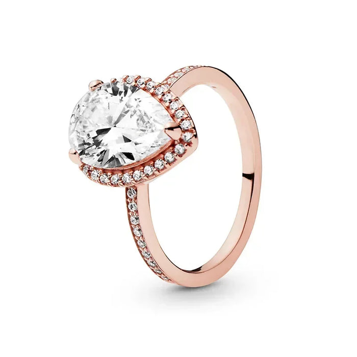 Eleganter Ring aus 925er Sterlingsilber mit funkelnder Krone – perfektes Geschenk für Frauen