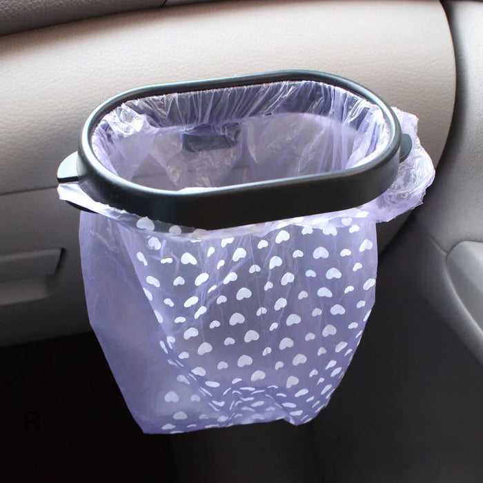 Portable Mini Car Trash Can Hanging Storage Organizer - Vehicle Waste Management Solution