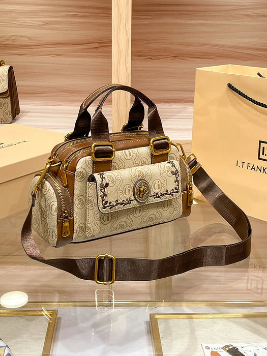 2024 Women's Designer Genuine Leather Crossbody Handbag - Retro Soft Pillow Style