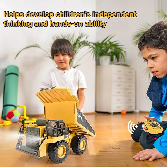 Ferngesteuertes Baumaschinen-Set – Allradbagger, Muldenkipper und Bulldozer für spannende Spielzeit, ideales Geschenk für Kinder