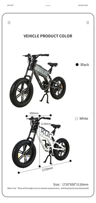 Neues T01 Elektrofahrrad 20 Zoll 1000 W für Erwachsene – Elektrofahrrad mit abnehmbarer 48 V 13 Ah Batterie und doppeltem Stoßdämpfer