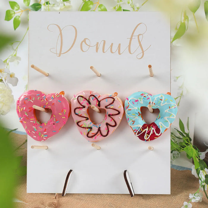 Decoración de Bodas de Madera - Expositor de Donuts para mesa de postres, perfecto para bodas, fiestas infantiles y baby showers