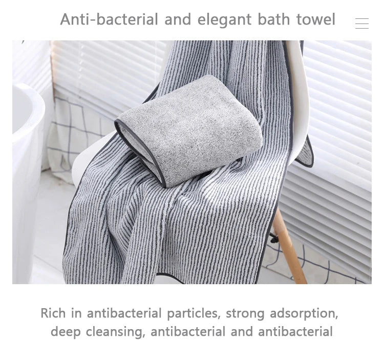 Serviette de bain en microfibre de luxe – Douce et élégante pour la salle de sport, le sport, le spa et la maison.