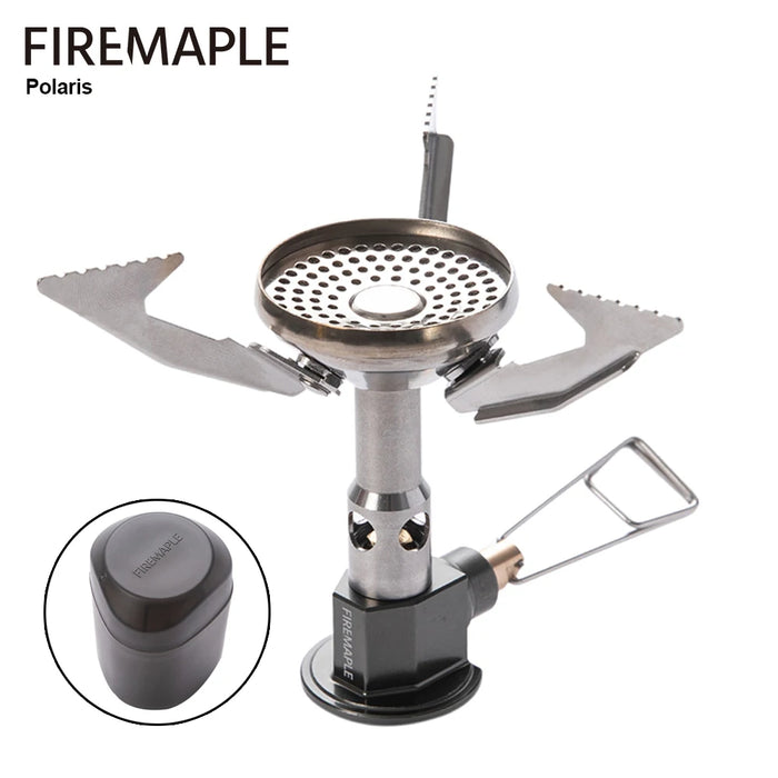 Fire Maple Polaris Druckregler-Gasherd für den Außenbereich – Ultraleichte Campingküche mit Simmerkontrolle und Windschutz