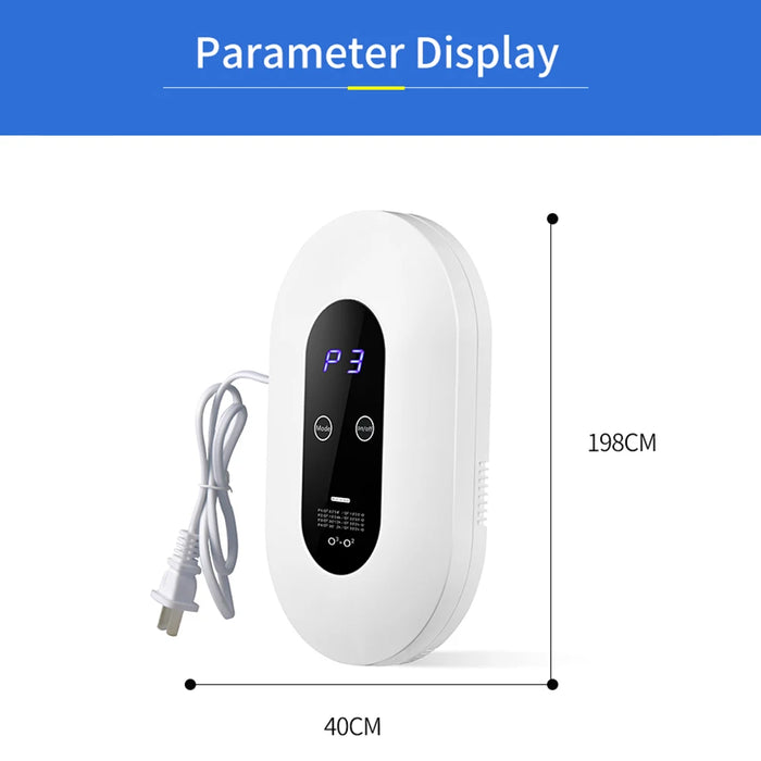 Purificateur d'air avec ions négatifs et ozone, stérilisateur pour cuisine et toilettes, élimine le formaldéhyde et les odeurs désagréables, désodorisant pour animaux et chambres