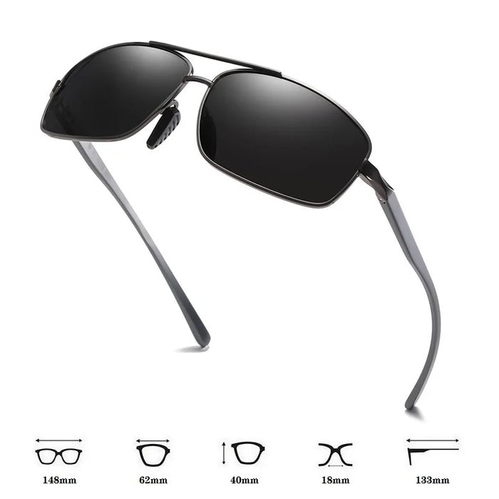 Men's Classic Polarized Sunglasses - Stylish and Elegant for Driving, Fishing, and Outdoor Activities