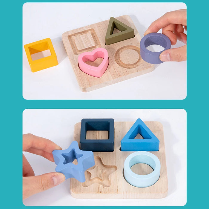 Puzzle enfant Montessori en silicone - Formes géométriques et jeux de puzzle pour l'éducation et l'apprentissage, Silicone de qualité alimentaire