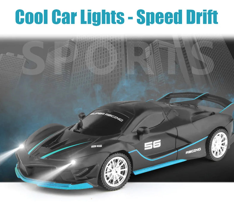 Voiture de sport radiocommandée pleine de vitesse avec lumières LED pour une expérience de course ultime