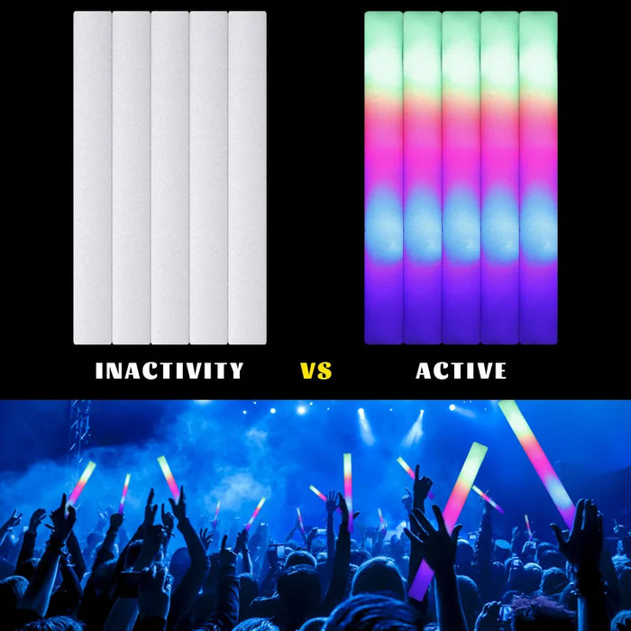 Paquete de 15/30 barras luminosas LED coloridas para fiestas y eventos, perfectas para cumpleaños, bodas y fiestas temáticas