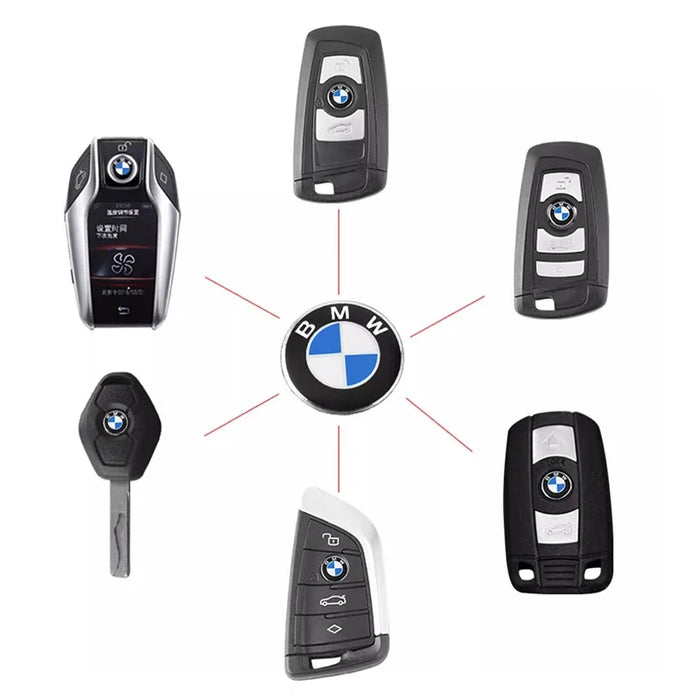 5er-Pack 3D-Metallaufkleber für BMW-Autoschlüssel – exklusive Emblem-Aufkleber