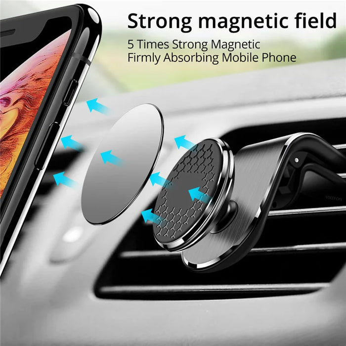 Magnetic Car Phone Holder for Air Vent - Universal Mobile Holder for iPhone, Samsung, Xiaomi