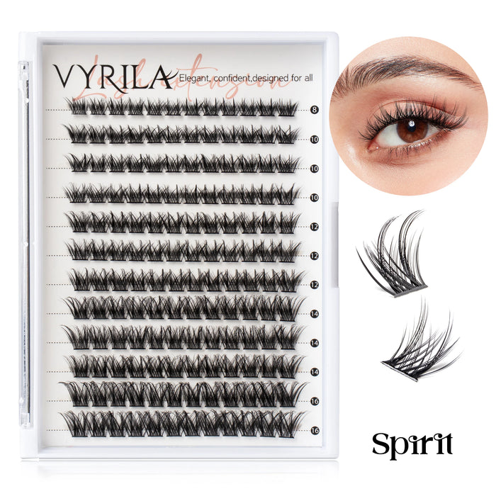 Individual Eyelashes Cluster C Curl Mix 3D Easy DIY Eyelash Extensions 0.1mm Super Thin Tape Reusable Natural Lashes