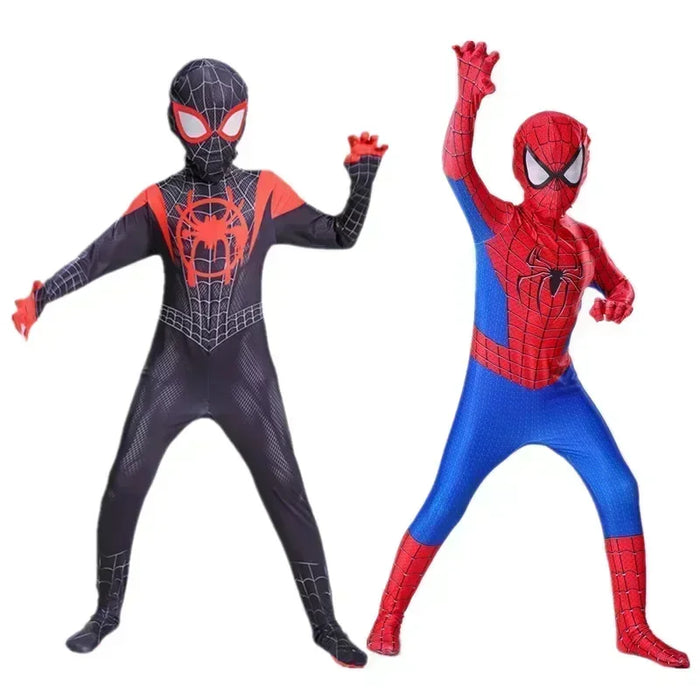 Nuevo traje de superhéroe para niños: juego completo de disfraces de Halloween con Hulk, Iron Man, Spider Man y Superman.