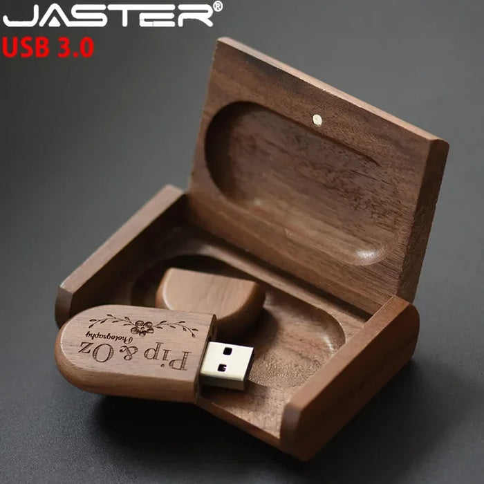 JASTER USB 3.0 haute vitesse LOGO en bois + boîte LOGO personnel client clé USB 8GB 16GB 32GB 64GB clé USB clé USB disque U