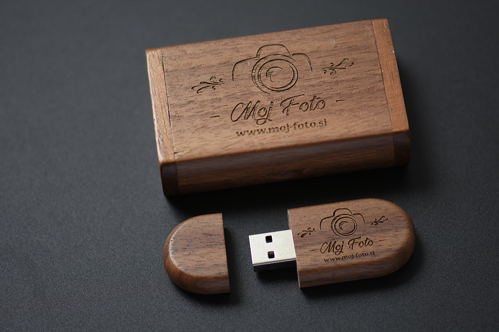 SHANDIAN Free LOGO Wooden + Box USB 2.0 Pen Drive 4GB 16GB 32GB 64GB Flash Drive Wedding Photography Gift U Disk