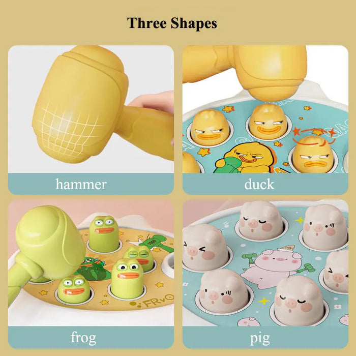 Jouet de jeu taupe/grenouille/cochon, jeu d'apprentissage Montessori, Puzzle éducatif, cadeau pour petit garçon/fille de 12 à 24 mois avec marteau