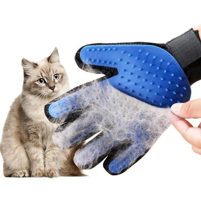 Gants en silicone pour animaux de compagnie - Épilation des poils de chat et de chien avec des gants en caoutchouc