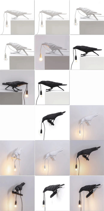 Lámpara de mesa nórdica Lucky Bird - Iluminación creativa de animales de resina para dormitorio y sala de estar