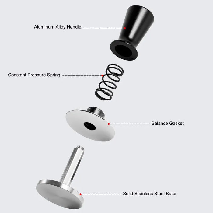 Tamper à expresso calibré en acier inoxydable - 51 mm, 53 mm et 58 mm pour une préparation parfaite du café