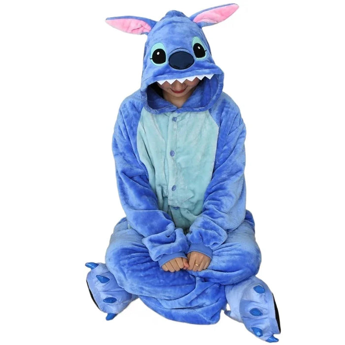 Pyjama Kigurumi Stitch Cartoon - Combinaison amusante pour adultes, parfaite pour les fêtes et le cosplay