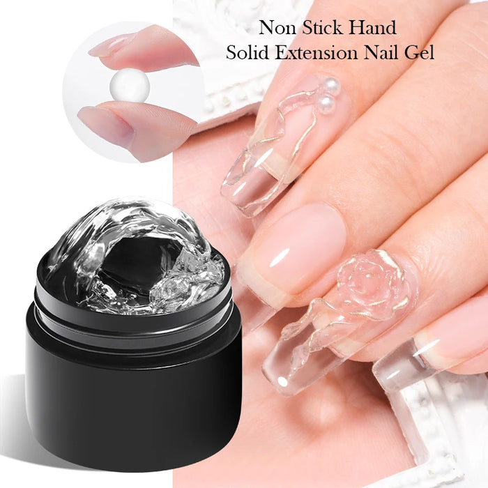 MEET ACROSS 7 ml clair antiadhésif main solide Extension vernis à ongles fleur Art construire UV Gel acrylique laque