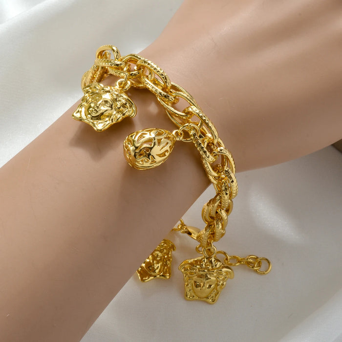 Pulsera de lujo K-Gold para mujer 2025 - Elegante joyería de acero inoxidable chapada en oro