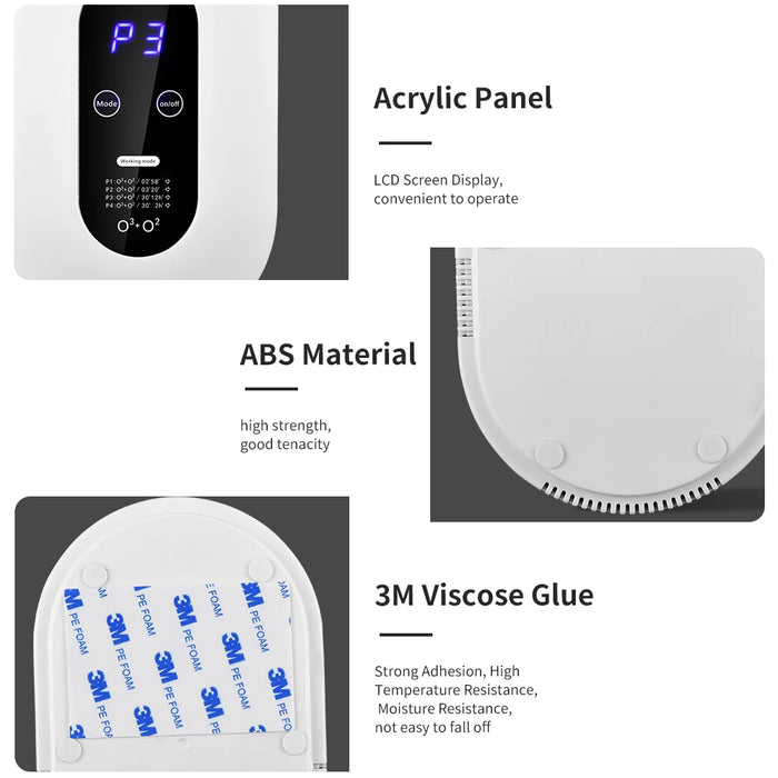 Purificateur d'air avec ions négatifs et ozone, stérilisateur pour cuisine et toilettes, élimine le formaldéhyde et les odeurs désagréables, désodorisant pour animaux et chambres