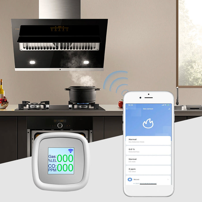 Détecteur d'extinction de gaz numérique avec alarme - Compteur de qualité de gaz intelligent pour la détection des fuites