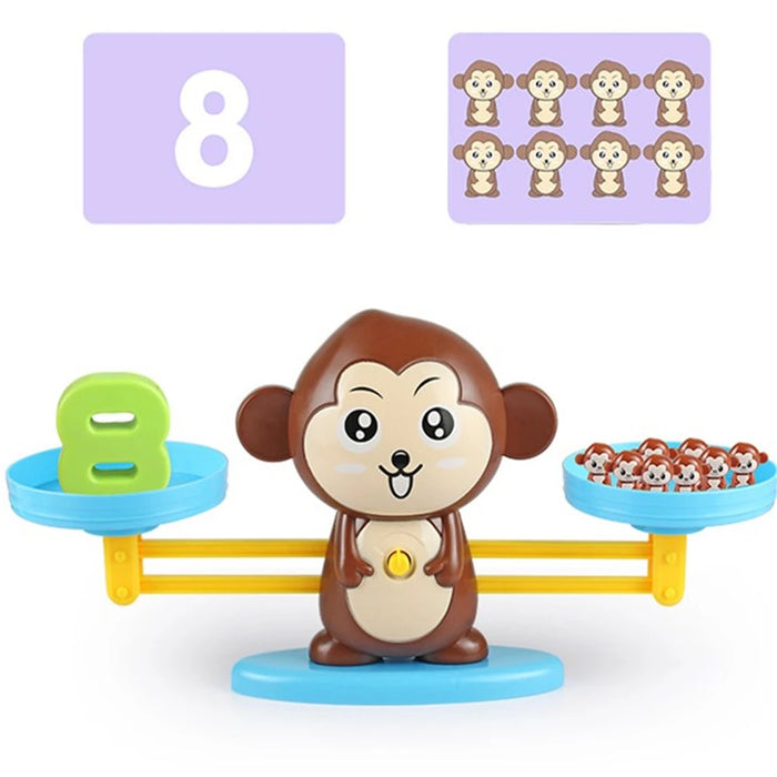 Jouet mathématique Montessori, équilibre singe, jeu éducatif pour bébé, jouets d'apprentissage des nombres, matériel pédagogique