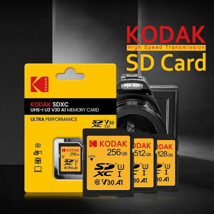 Tarjeta Kodak Ultra SD 64GB SDXC 128GB 32GB 16GB Tarjeta de memoria Flash Clase 10 para vídeo 4K SDHC Full HD