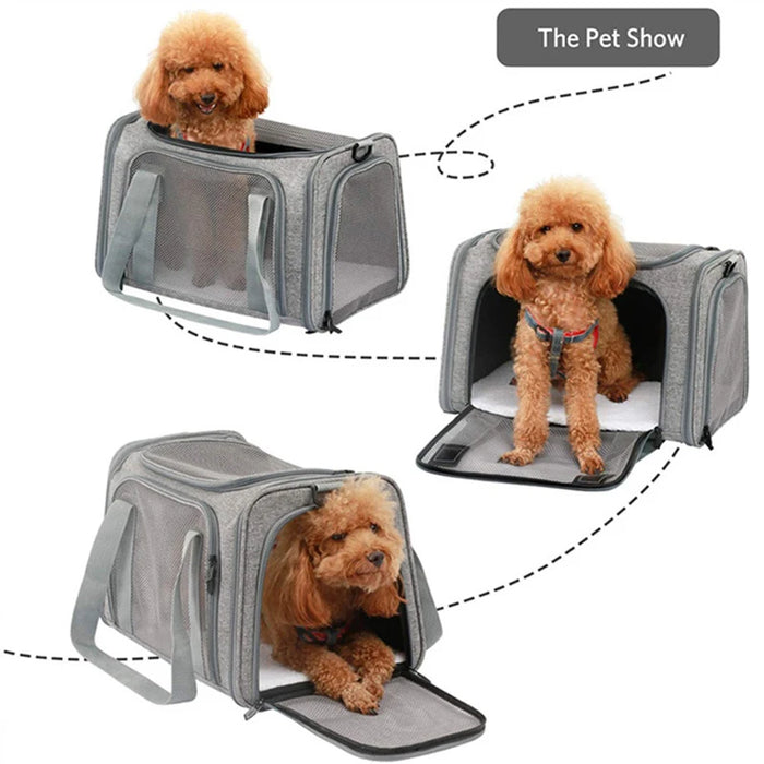 Sac à dos souple pour chien et chat - Sac de transport homologué pour les vols et les voyages avec de petits chiens et chats