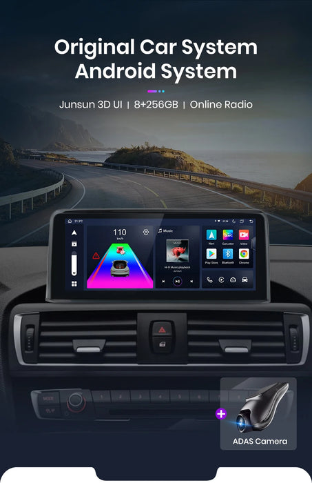 Junsun sans fil CarPlay et Android Auto autoradio pour BMW 1 2 3 4 F20 F21 F22 F30 F31 F32 F33 F34 F36 multimédia GPS 2din