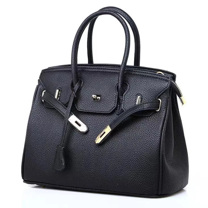 Birkin Bag for Women Fashionable Litchi Pattern Handbag