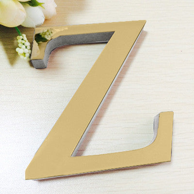 Autocollant mural 26 lettres miroir-autocollants acryliques 3D pour décoration créative de la maison, parfait pour les fêtes, mariages et noël, Style rétro